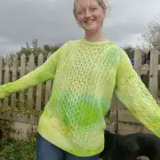Hand dyed merino wool jumper L image 5