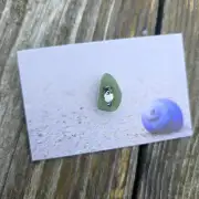 Painted sea glass pin badge image 1