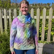 Hand dyed heritage wool jumper M image 1