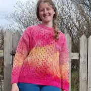 Hand dyed heritage wool jumper M image 1