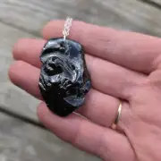 Ceramic Necklace beach imprints image 4