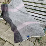 Gotland x Hebridean, alpaca-rose tweed throw image 2