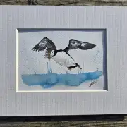 Mini Original Watercolour of a puffin image 1