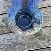 Hand dyed mittens - S image 3
