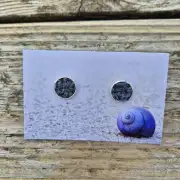 Harris tweed stud earrings image 1