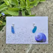 Sea Glass stud earrings image 1