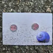 Harris tweed stud earrings image 1