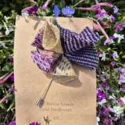 Tweed lapel pin brooch - Aurora image 1