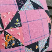 Amor weavers tweed and vintage quilt squares cushion cover image 2