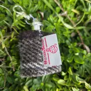 Hipflask keyring with Harris Tweed cover image 2