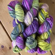 Hand-Dyed Yarn: 100% Merino, pale thistle chunky x3 image 1