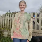 Hand dyed merino wool jumper L image 1