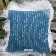 Sheepskin and Tweed Cushion image 4