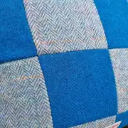Harris tweed and vintage quilt squares cushion cover image 4