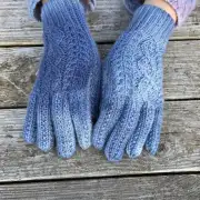 Hand dyed gloves - L image 5