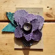 Tweed flower brooch image 1