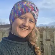 Hand Knitted hand dyed merino headband image 5