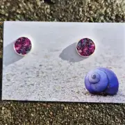 Two Sisters Tweed stud earrings image 1