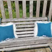 Sheepskin and Tweed Cushions PAIR made to order image 7