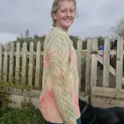 Hand dyed merino wool jumper L image 3