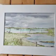 Large Original Watercolour of Baleshare image 1
