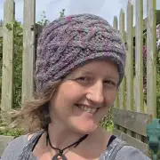 Hand Knitted heather tones celtic headband/cowl image 1