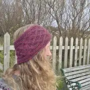 Hand Knitted merino, mohair and angora headband image 3