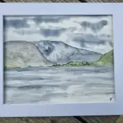 Medium original watercolour of the view from ullapool image 2