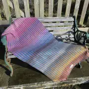 Two Sisters Tweed Throw Lambswool - rainbow! image 2