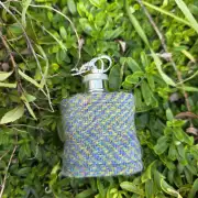 Hipflask keyring with Harris Tweed cover image 1