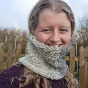 Hand Knitted undyed UistWool neckwarmer image 7