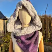 Three Sisters Tweed Hooded scarf image 2