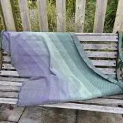 Three Sisters Tweed Fabric - Thistle hombre - mint green image 3