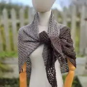Hand Knitted merino shawl image 3