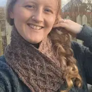 Hand Knitted camel neckwarmer image 3