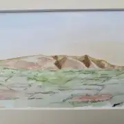 Mini original watercolour of sunrise over blencathra image 2