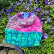Hand Knitted hand dyed merino hat image 8