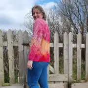 Hand dyed heritage wool jumper M image 2