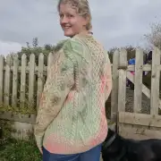 Hand dyed merino wool jumper L image 5