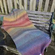 Two Sisters Tweed Throw Lambswool - rainbow! image 3