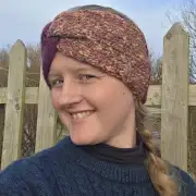 Hand Knitted merino wool blend headband image 2