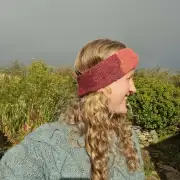 Hand Knitted alpaca headband image 2