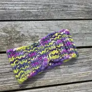 Hand Knitted thistle headband image 6