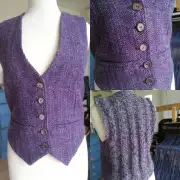 Bespoke Knitted Back Tweed Waistcoat image 3