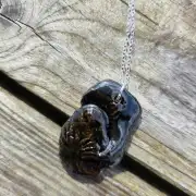 Ceramic Necklace beach imprints image 3