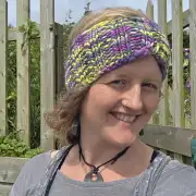 Hand Knitted thistle headband image 2