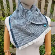 Gotland x hebridean and alpaca-rose tweed neckwarmer image 1
