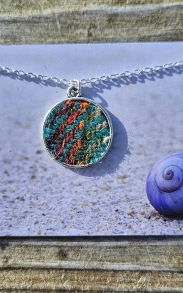 Two Sisters Tweed necklace