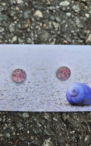 Harris tweed stud earrings