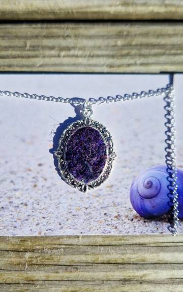 Harris tweed necklace